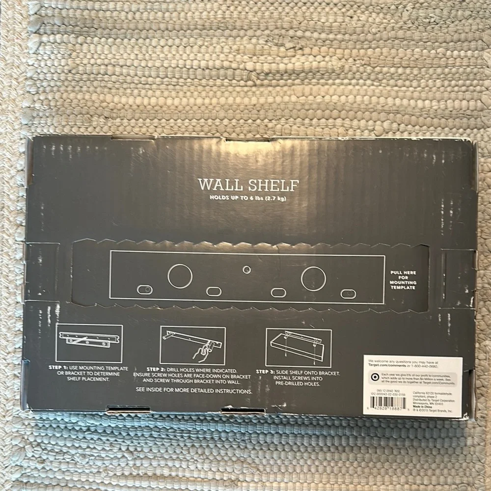 Threshold Black Wall Shelf
